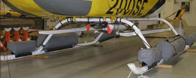 Floats not inflated on skid gear Fra STC