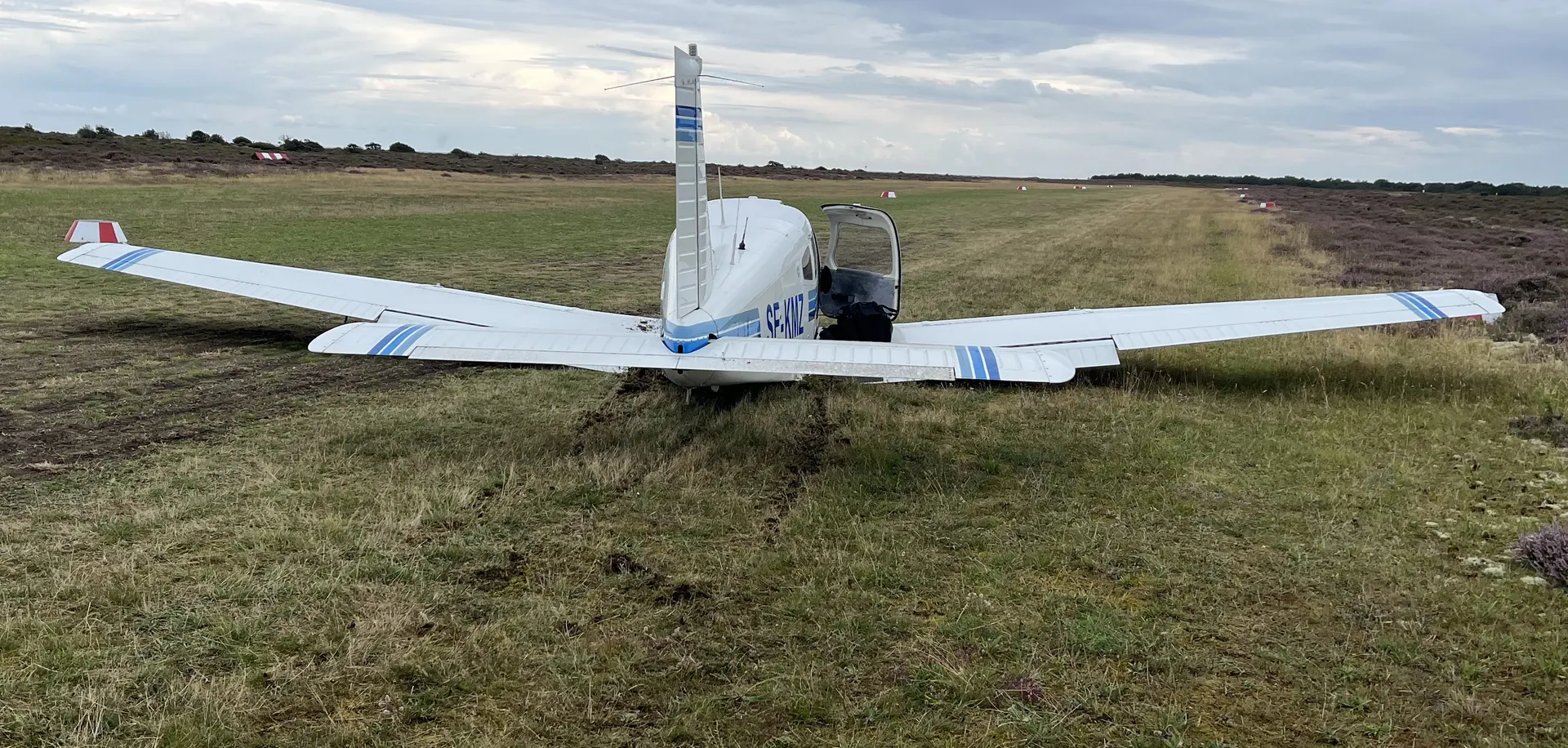 Figure 1. The aircraft with landing gear collapsed.